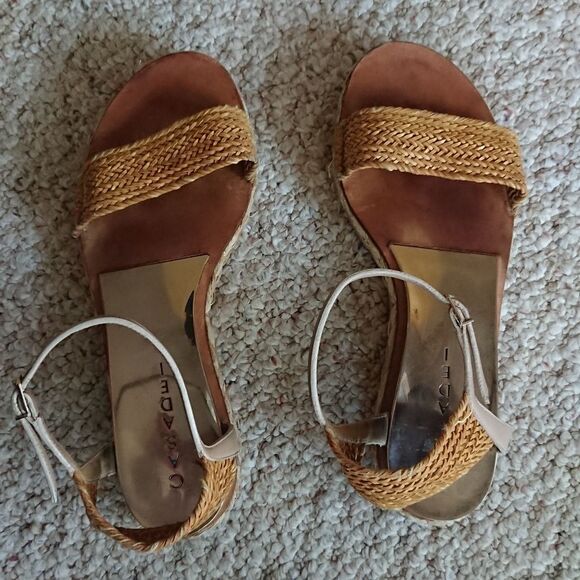 Casadei Brown Leather Ankle Strap Flat Sandals Size 37.5 - Picture 3 of 12